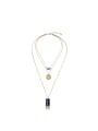 thumb Multi-layer Simple Style Alloy Necklace 0