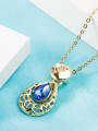 thumb Exquisite Hollow Water Drop Glass Stone Necklace 1