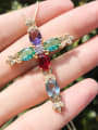 thumb Copper With Glass stone Fashion Cross Necklaces 2