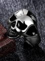 thumb Men Personality Skull Shaped Titanium Painting Ring 1