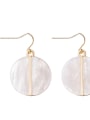 thumb Alloy With 18k Gold Plated Fashion Round shell Drop Earrings 2