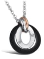 thumb Fashion Hollow Round Heart shaped Titanium Necklace 1