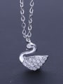 thumb S925 Silver Swan Necklace 0