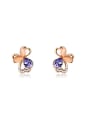 thumb Exquisite Bowknot Shaped Austria Crystal Earrings 0