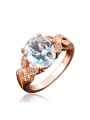 thumb All-match Rose Gold Plated Butterfly Shaped Zircon Ring 0