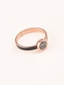 thumb Black Stones Personal Rose Gold Plated Ring 1