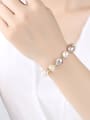 thumb Pure silver plating 18K-gold Baroque natural pearl bracelet 2