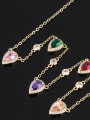 thumb Copper With Cubic Zirconia Fashion Water Drop Necklaces 2