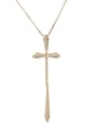 thumb Copper With Cubic Zirconia Fashion Cross Necklaces 4