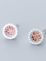 thumb 925 Sterling Silver Delicate Round Stud Earrings 3