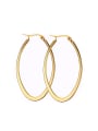 thumb Fashionable Gold Plated Letter U Shaped Titanium Drop Earrings 0