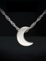 thumb S925 Silver Drawing Moon Necklace 1