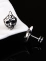 thumb Stainless Steel With Antique Silver Plated Personality Ghost Head Stud Earrings 2