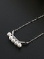 thumb Simple Artificial Pearls Rhinestones Necklace 2