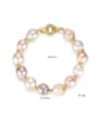 thumb Pure silver plating 18K-gold Baroque natural pearl bracelet 3