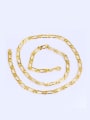 thumb Copper Alloy 24K Gold Plated Simple style Men Necklace 2