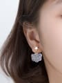 thumb 925 Sterling Silver With Gold Plated Cute Irregular Drop Earrings 2