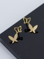 thumb Sterling Silver with tiny zircon butterfly studs earing 0