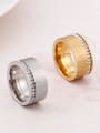 thumb Stainless Steel With Rhinestone Band Rings 2
