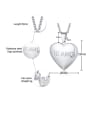 thumb Stainless Steel With Platinum Plated Simplistic Heart Necklaces 2