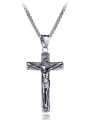 thumb Stainless Steel With Antique Silver Plated Fashion Cross Necklaces 0