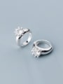 thumb 925 Sterling Silver With Cubic Zirconia Simplistic Round Charms 2
