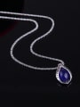 thumb Alloy Antique Silver Plated Vintage style Artificial Stones Water Drop shaped Three Pieces Jewelry Set 1