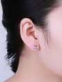 thumb Tiny Double Swan 925 Silver Stud Earrings 1