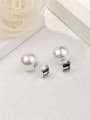 thumb Temperament Geometric Shaped Artificial Pearl Stud Earrings 1