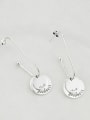 thumb Vintage Sterling Silver With   Platinum Plated Simplistic Round Hook Earrings 2