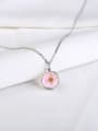 thumb Fashion Glass Ball Flowery Silver Necklace 0