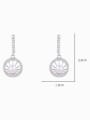 thumb Copper With Platinum Plated Simplistic Round Drop Earrings 3