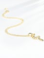 thumb Women Personality Gold Plated Wave Shaped Necklace 2