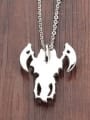 thumb Punk style Personalized Skull Sickles Titanium Necklace 2