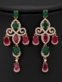 thumb Exaggerate Colorful Stones Two Pieces Jewelry Set 4