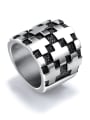 thumb Stainless Steel With White Gold Plated Rock Cross Men Rings 2