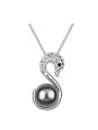 thumb Fashion Imitation Pearl-accented Swan Alloy Necklace 2