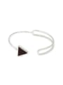 thumb Simple Black Triangle  Natural Crystal Opening Bangle 1