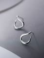thumb 925 Sterling Silver With Silver Plated Simplistic Geometric Stud Earrings 0