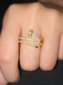 thumb Copper With Cubic Zirconia Personality nail Rings 1