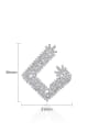 thumb Copper inlaid AAA cubic zirconia Fashion Geometric Party Stud Earrings 2