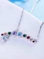 thumb S925 Silver Colorful Necklace 2