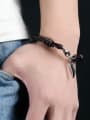 thumb Retro style Brown Artificial Leather Leaf Bracelet 1