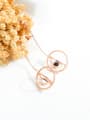thumb Titanium With Rose Gold Plated Personality Geometric Drop Earrings 2