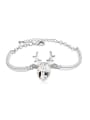 thumb Simple Deer Horn Oval austrian Crystal Alloy Bracelet 3