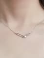 thumb Freshwater Pearl Combined Pins Silver Necklace 1