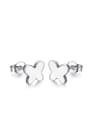 thumb Temperament Butterfly Shaped Stainless Steel Stud Earrings 0