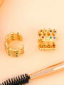 thumb Copper With  Cubic Zirconia Personality Geometric Stud Earrings 0