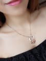 thumb Chinese Wind Lock Stainless Steel Rose Gold Rabbit Necklace 1