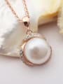 thumb Rose Gold Plated Freshwater Pearl Necklace 0